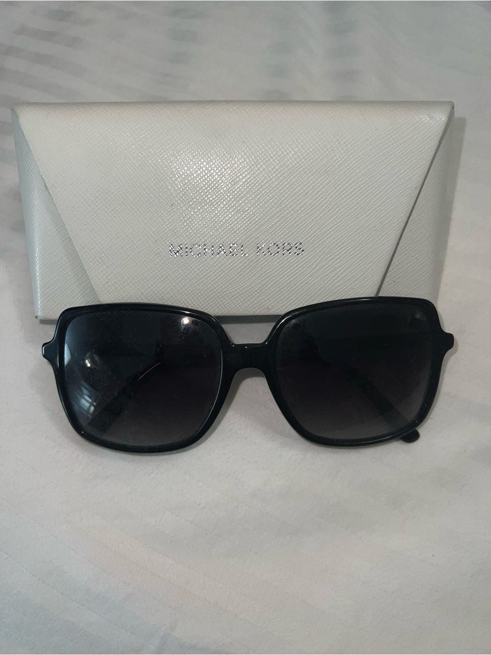 Michael Kors Black Women's Oversized Sunglasses with White Logo Case